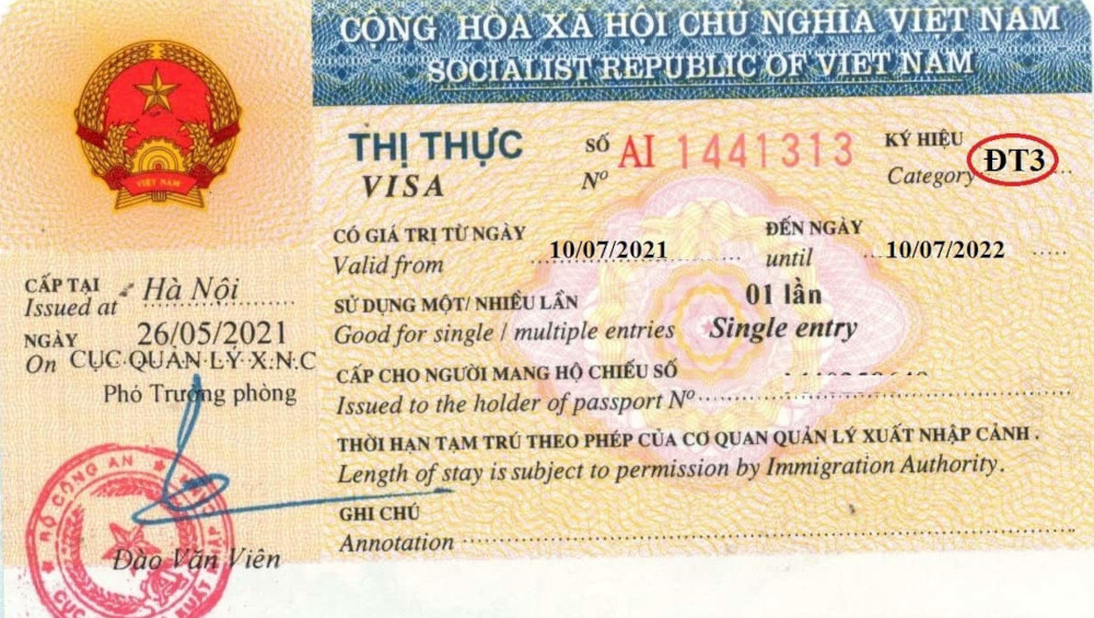 Visado para Vietnam