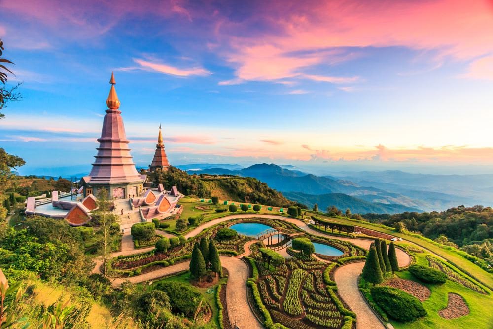 Historic temples in Chiang Mai, Thailand