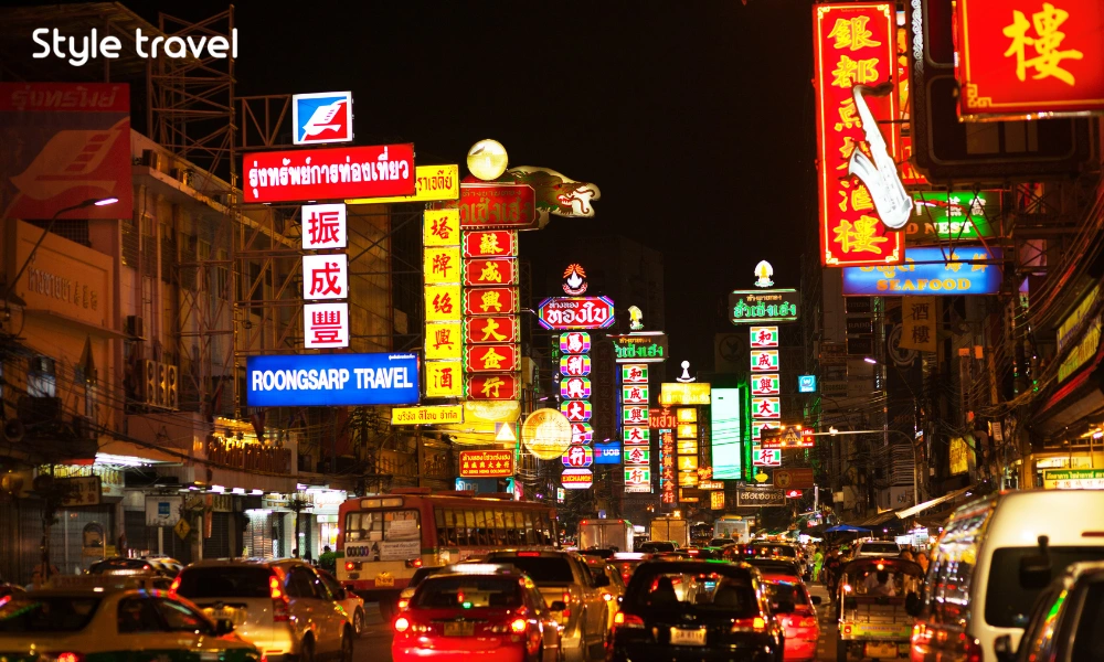 Yaowarat Road in Chinatown, Bangkok, Thailand