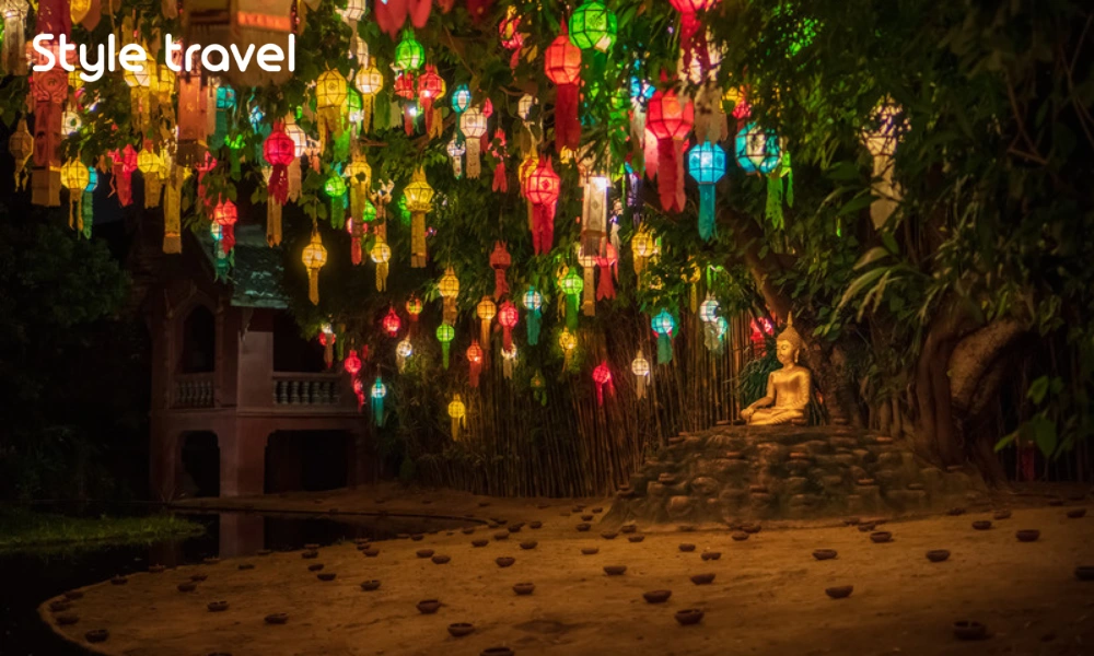 Decorative lanterns in Chiang Mai during the Thailand lantern festival
