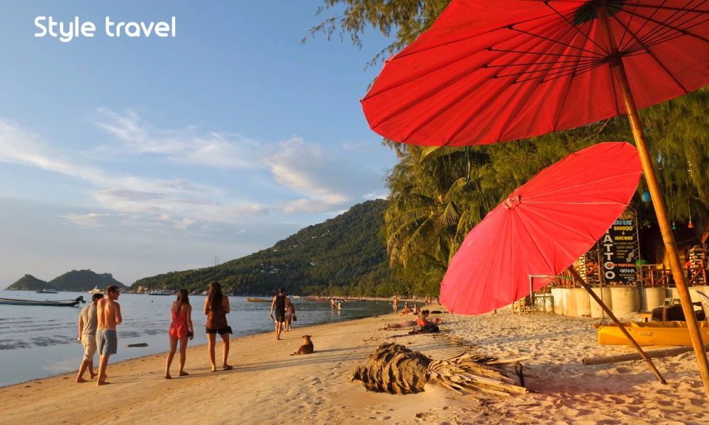 Sunset over Sairee Beach on Koh Tao Island